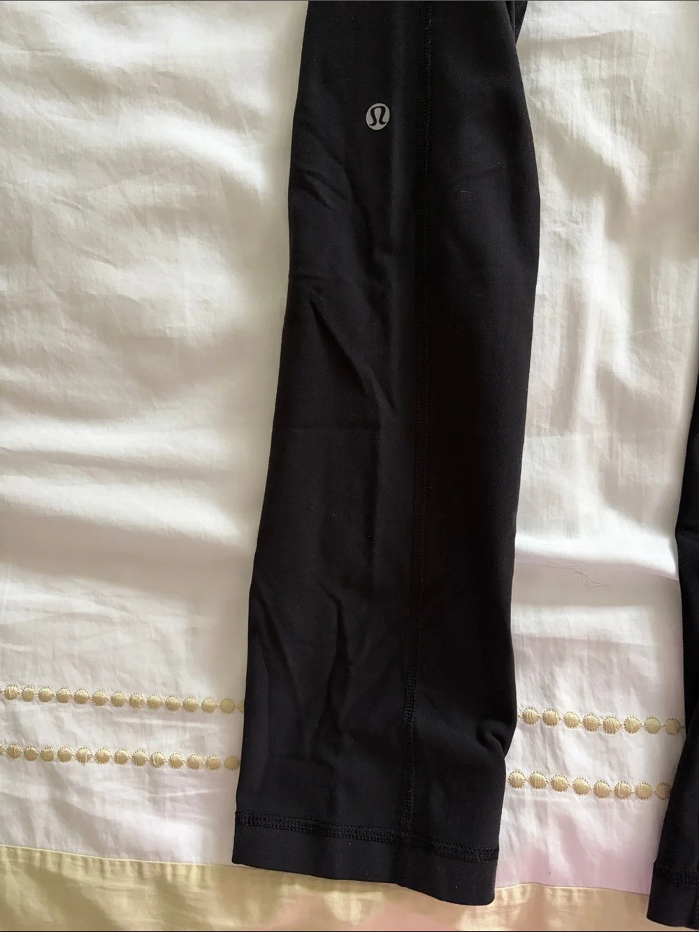 lululemon athletica Black Leggings with Pink Waistband